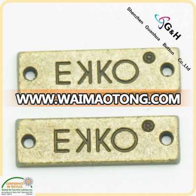 zinc alloy,Metal Material and Tag Type high speed metal label for swimwear