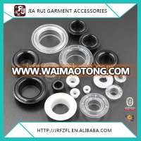 Black White Round Transparent Clear Plastic Grommet Eyelet