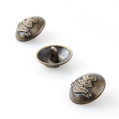 Garment Coat Custom Fashion Decorative Sewing Metal Shank Loop Button Factory For Uniforms Suit